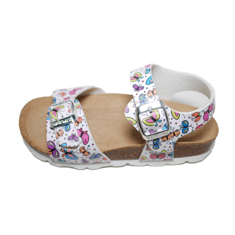 Grunland LUCE SB1128-40 Sandalo Bianco-Multicolor
