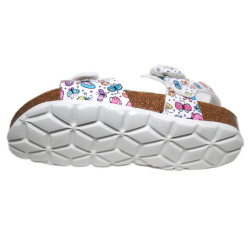 Grunland LUCE SB1128-40 Sandalo Bianco-Multicolor