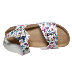Grunland LUCE SB1128-40 Sandalo Bianco-Multicolor