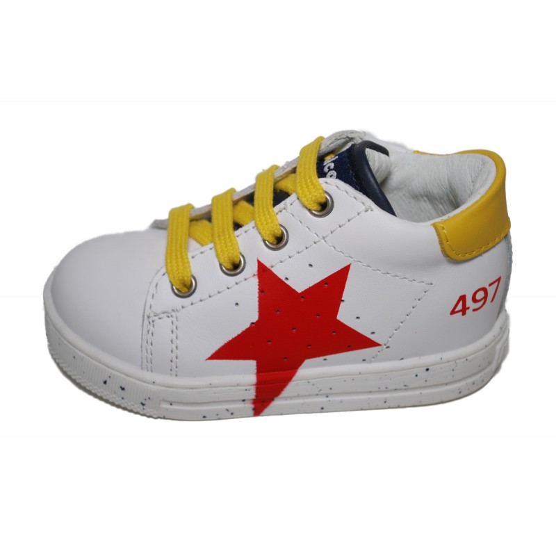 Falcotto Salazar Sneaker Alta White-Yellow-Navy