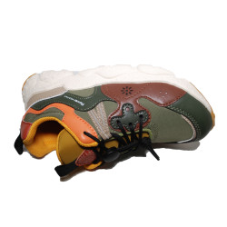 Naturino Yamano 3 Flower Mountain Sneaker Militare-Brown-Grey