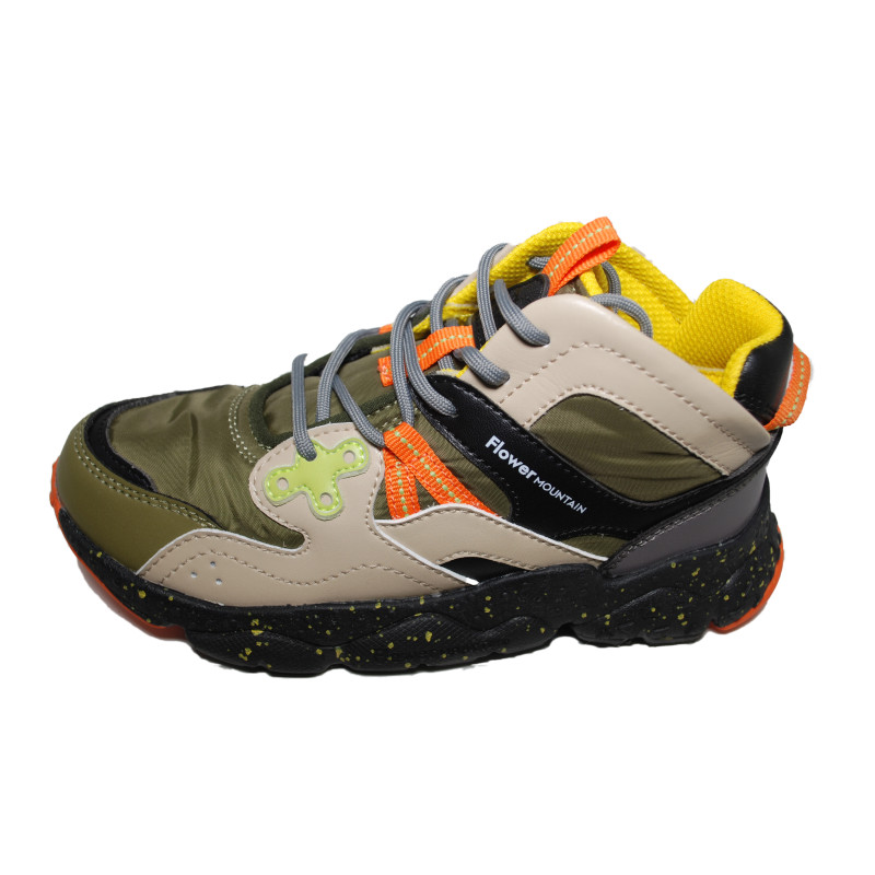 Naturino Yamano 3 Flower Mountain Sneaker Militare-Pink-Black