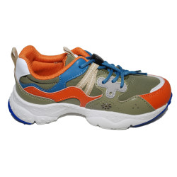 Naturino Yamano 3 Flower Mountain Sneaker Orange-Militare-Azzurro