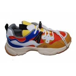 Naturino Yamano3 Flower Mountain Sneaker Azure-Orange