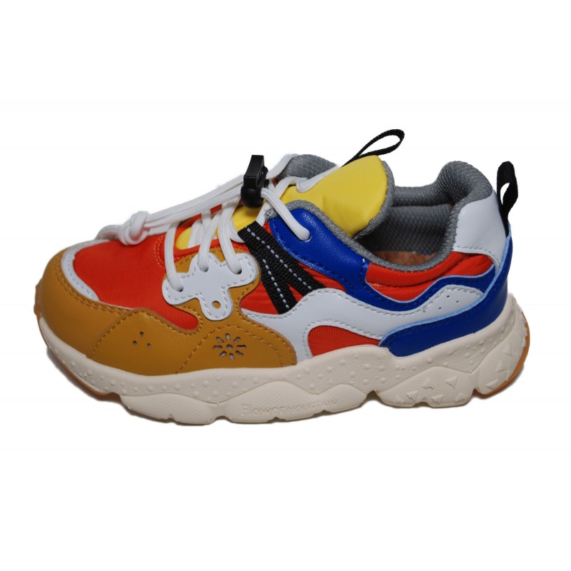 Naturino Yamano3 Flower Mountain Sneaker Azure-Orange