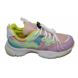 Naturino Yamano3 Flower Mountain Sneaker Cream-Lilac-Multi