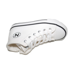 Naturino YLFAS Sneaker Alta Canvas Delavè White