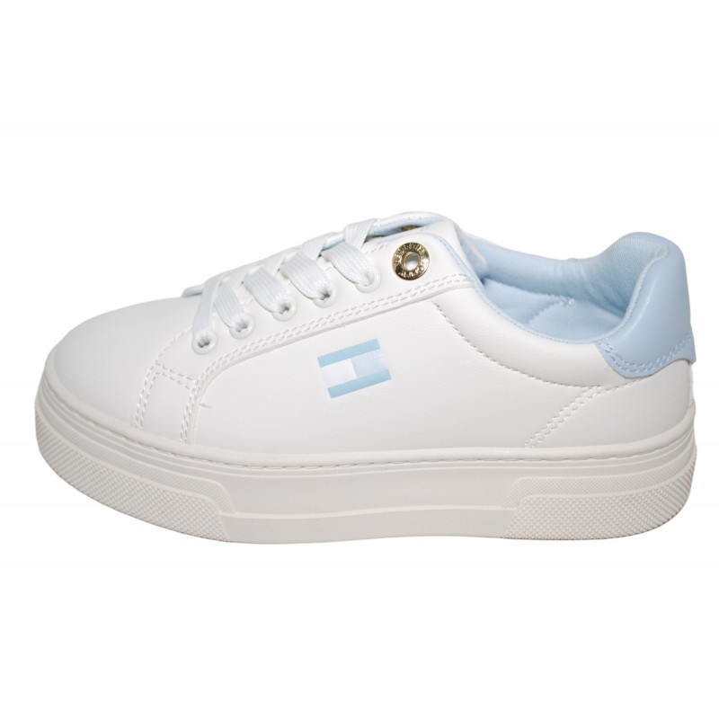 Tommy Hilfiger T3A9-34258 Sneaker White-Light Blue