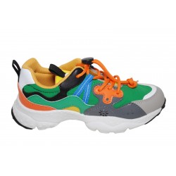 Naturino Yamano3 Flower Mountain Sneaker Grey-Dark-Green