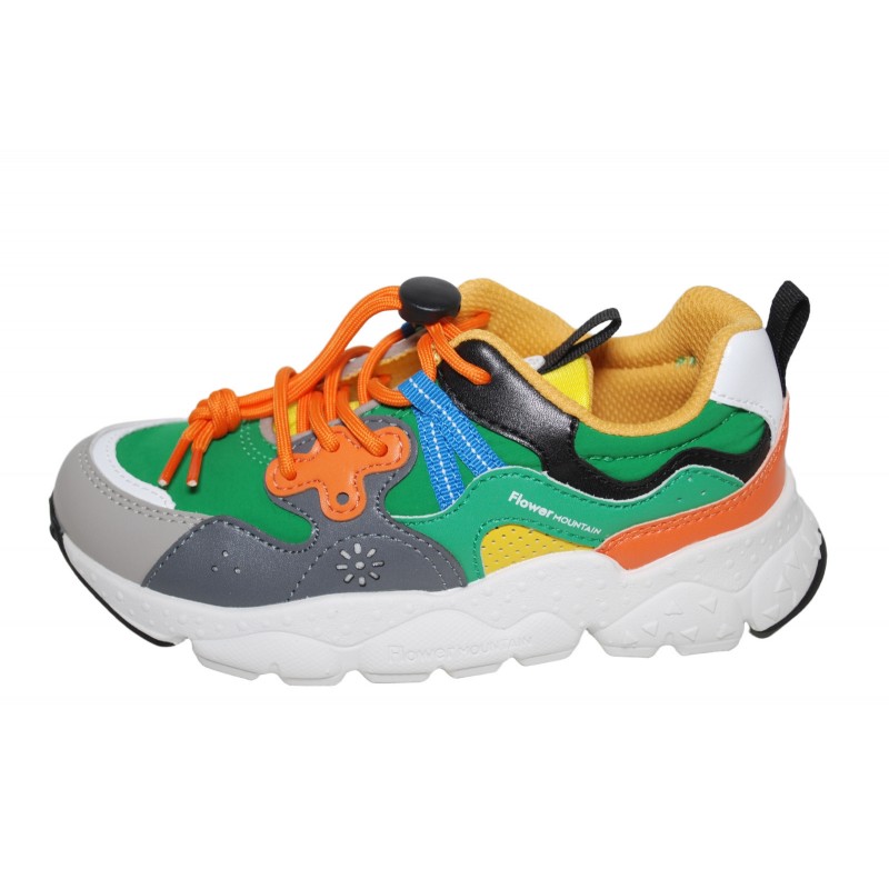 Naturino Yamano3 Flower Mountain Sneaker Grey-Dark-Green