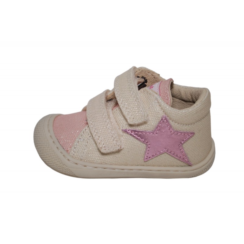 Naturino Kolde VL Sneaker Alta Canvas Beige-Pink