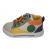 Falcotto Shin Zip Sneaker Canvas Beige-Militare-Yellow