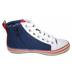 Geox Kiwi Boy Sneaker Alta Blue-White Numero26