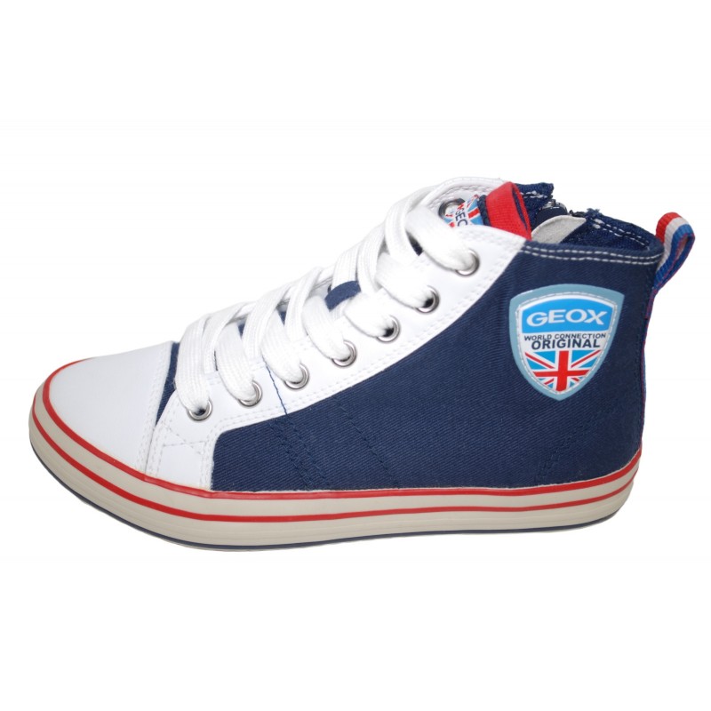 Geox Kiwi Boy Sneaker Alta Blue-White Numero26