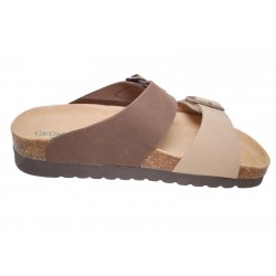Grunland CB2249-11 Hola Sandalo Doppia Fascia Testa Di Moro-Taupe