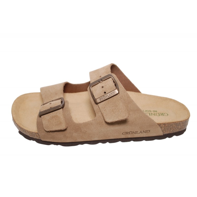 Grunland CB1801-70 Robi Sandalo Doppia Fascia Tortora